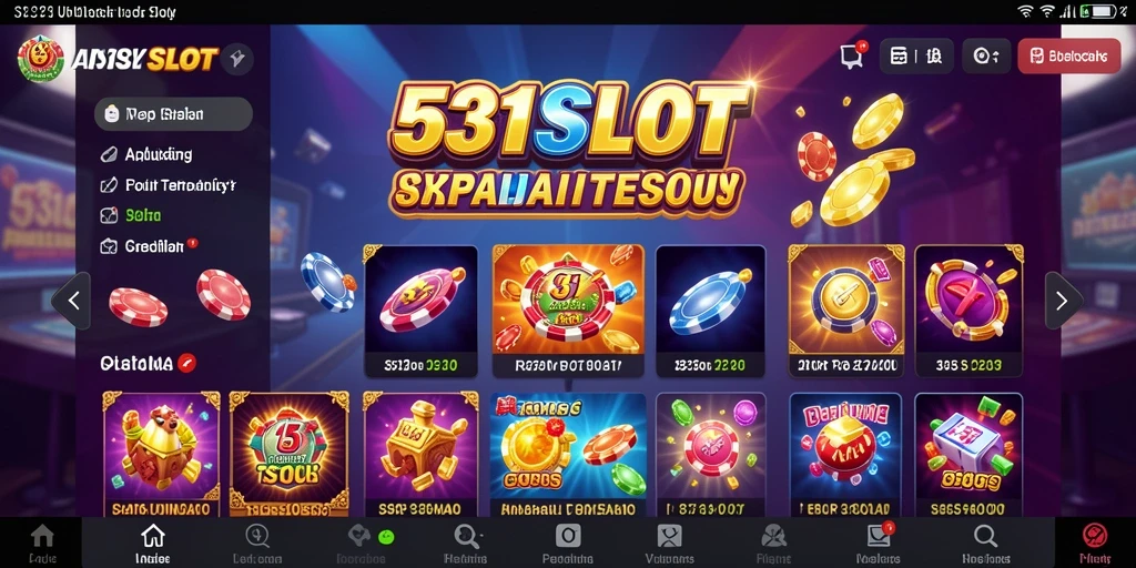 Screenshot utama 531SLOT dengan antarmuka yang menarik dan informatif.
