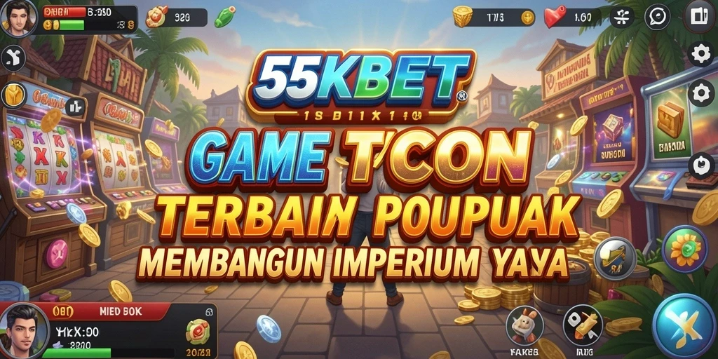 Tampilan gameplay seru dari 55KBET dengan elemen Tycoon yang menarik.