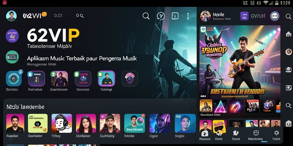 Tampilan gameplay 62VIP yang menakjubkan untuk pengalaman musik.