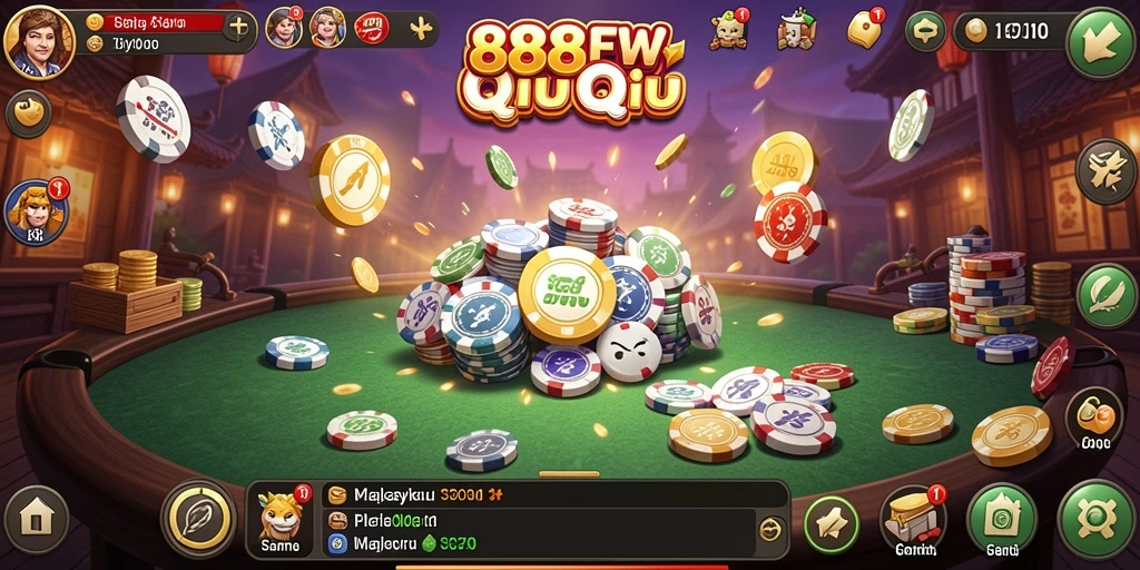 Tampilan gameplay QiuQiu yang seru dan menarik di 888FW.