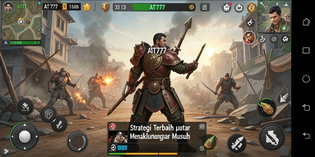 Gameplay AT777 menampilkan pertempuran strategi yang mendebarkan.
