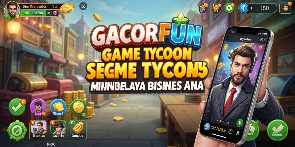 Tampilan utama gameplay GACORFUN yang penuh strategi Tycoon.