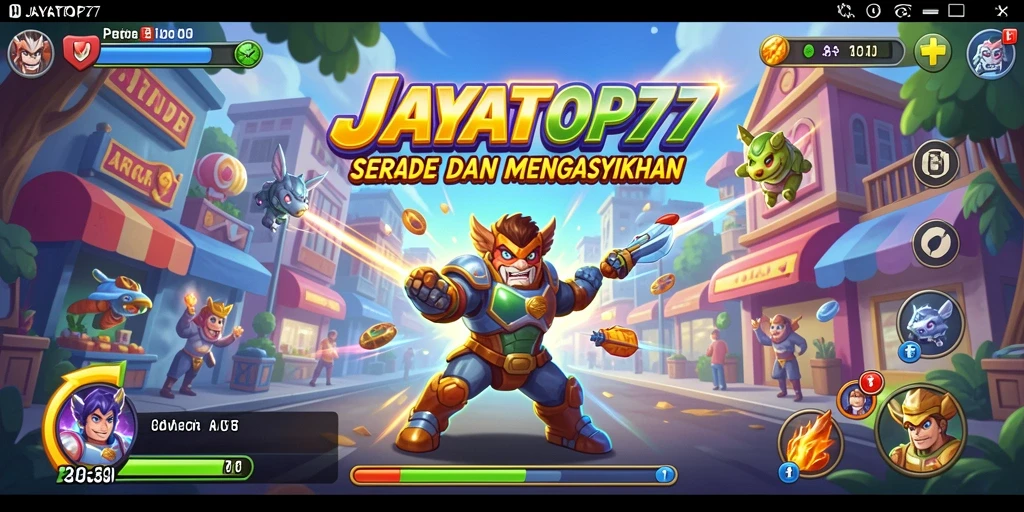 Tampilan gameplay seru dari JAYATOP77 dalam mode arcade.