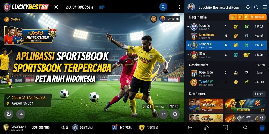 Tangkapan layar LUCKYBEST88 menampilkan antarmuka taruhan olahraga yang menarik.