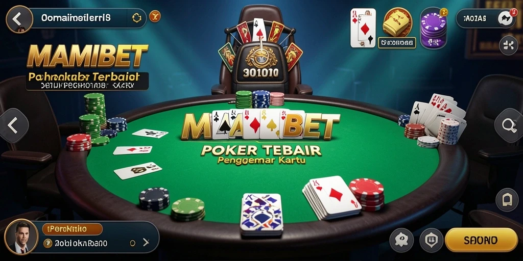 Tangkapan layar gameplay poker di MAMIBET, menunjukkan suasana pertandingan yang menegangkan.