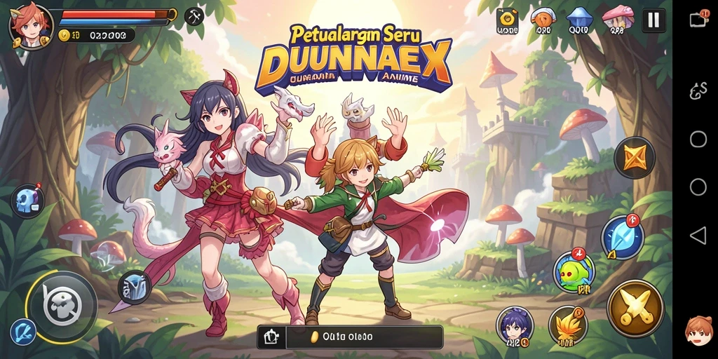Tampilan screenshot QQRP menampilkan karakter Anime dalam pertempuran epik.