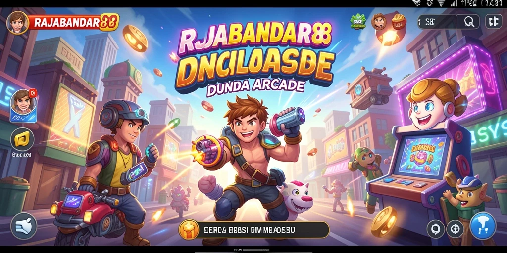 Screenshot utama gameplay <strong>RAJABANDAR88</strong> yang penuh aksi di dunia Arcade.