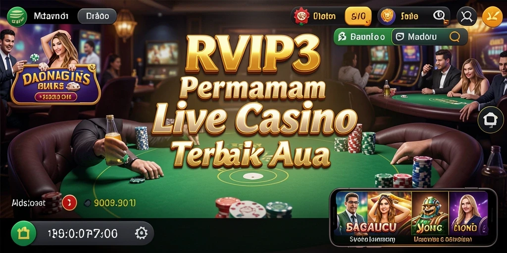 Tampilan menarik dari gameplay nyata Live Casino.