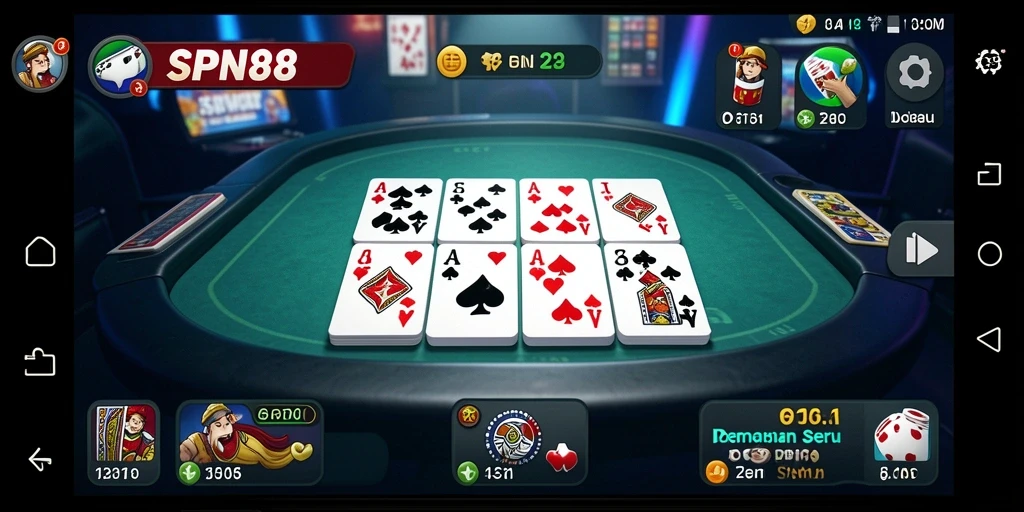 Tampilan menarik dari gameplay Domino SPN88 yang seru.