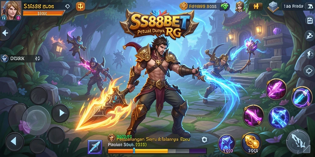 Screenshot gameplay SS88BET menampilkan pertempuran seru dalam dunia RPG.