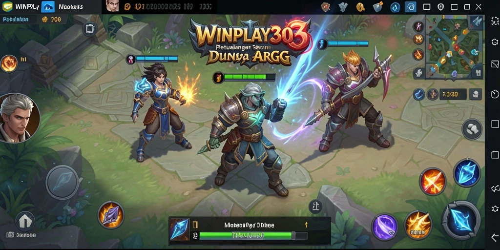 Menampilkan aksi seru dalam gameplay ARPG WINPLAY303.